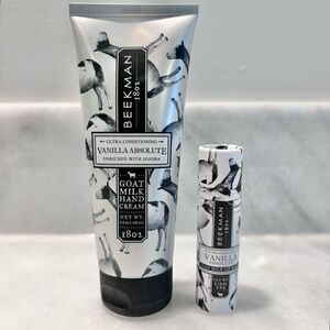 NWT Beekman 1802 Vanilla Absolute Goat Milk Hand Cream & Goat Milk Lip Balm Set